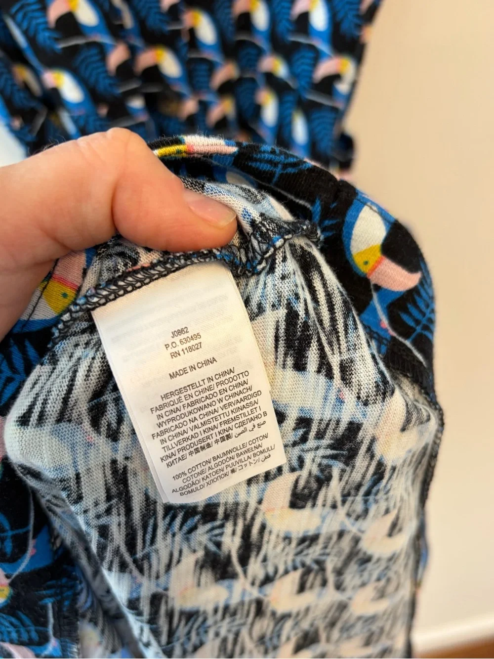 BODEN Thomasina Tie Waist Midi Shirt Dress Toucan Print Women's Size 4R Cotton - Picture 7 of 12